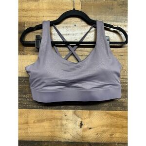 Zyia Active Metallic Lavender Purple Strappy Back Sports Bra XXL